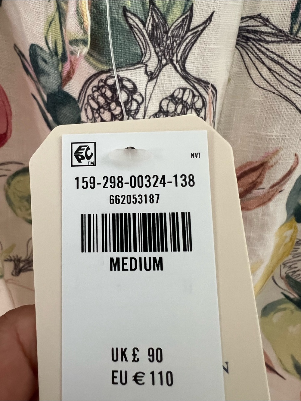 Abercrombie & Fitch Cream Floral Slip Midi Dress with Pink & Yellow Blooms - Picture 12 of 13